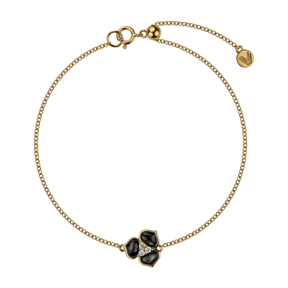 Náramok s diamantmi a perleťou Larne