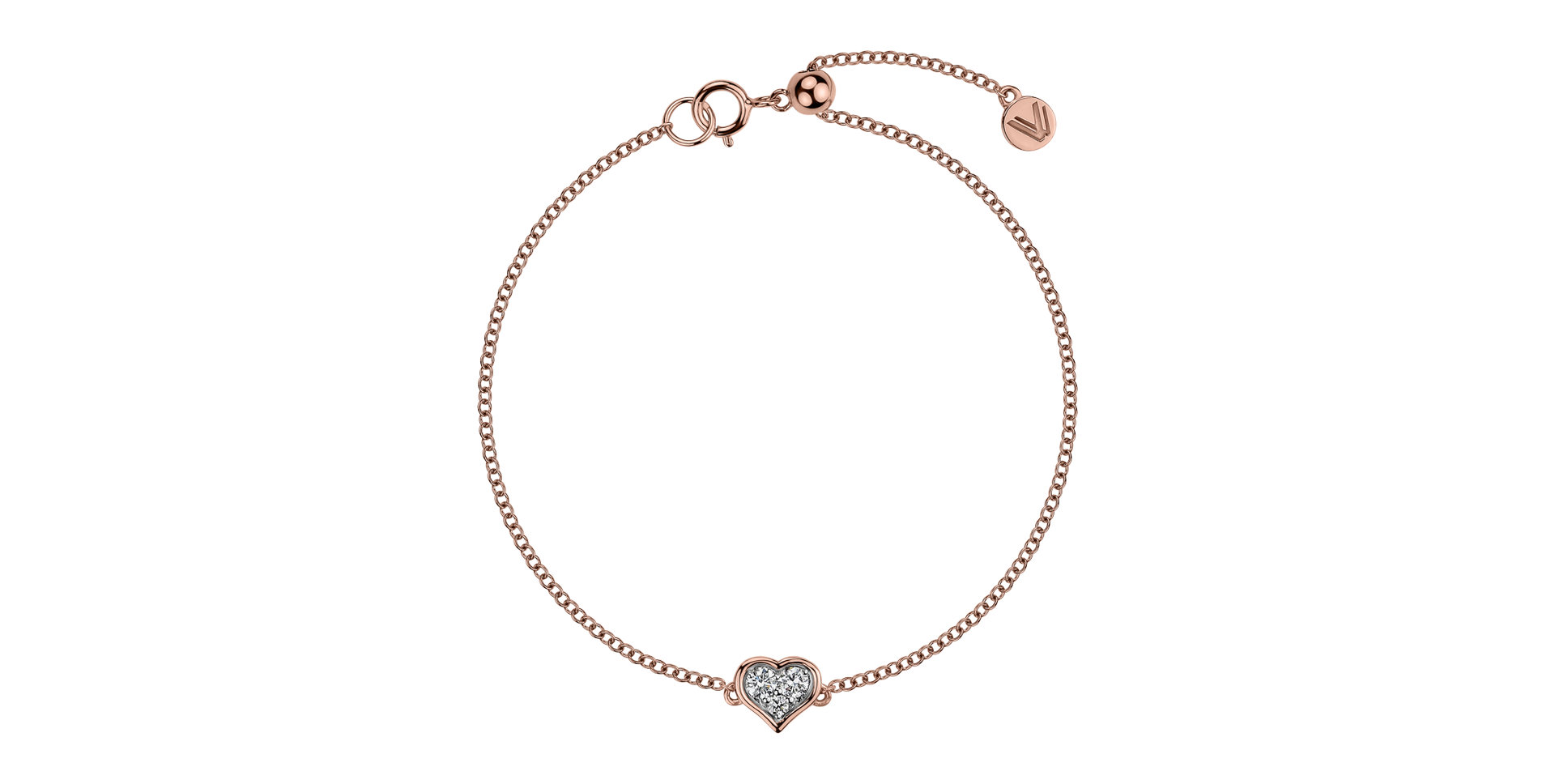 Náramok s diamantmi Bonded Heart