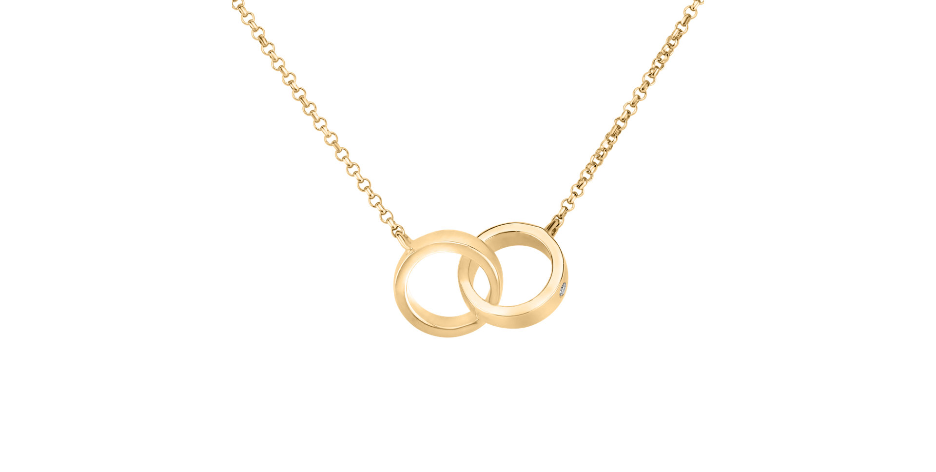 Náhrdelník s diamantom Eternal Circles