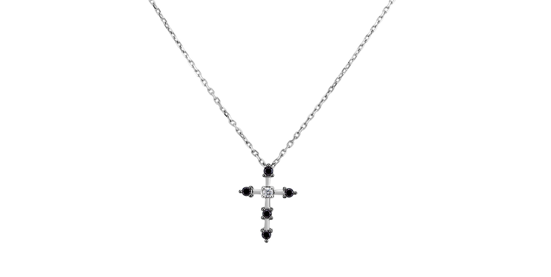 Náhrdelník s diamantmi Glittering Cross