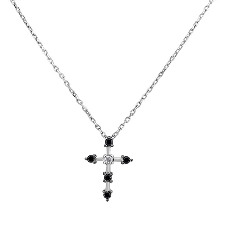 Náhrdelník s diamantmi Glittering Cross