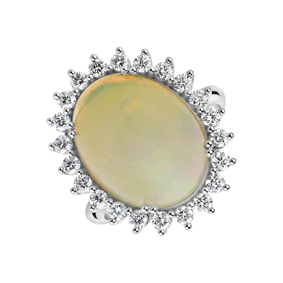 Prsteň s opálom a diamantmi Diamond Euphoria