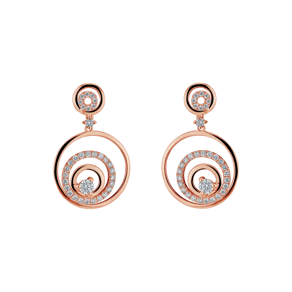 Náušnice s diamantmi The Rose Spiral