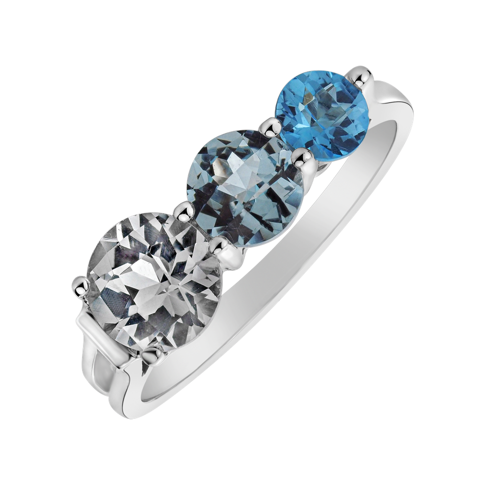 Prsteň s topásmi Tripple Bonbons