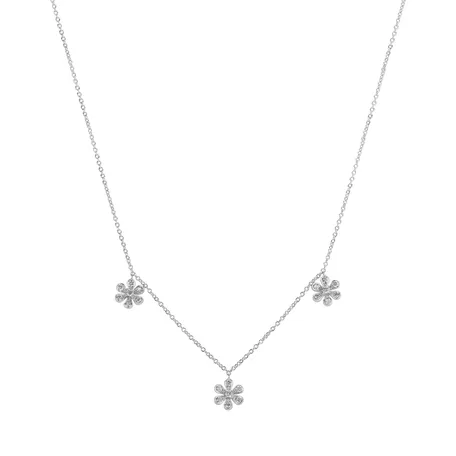 Náhrdelník s diamantmi Discrete Blossom