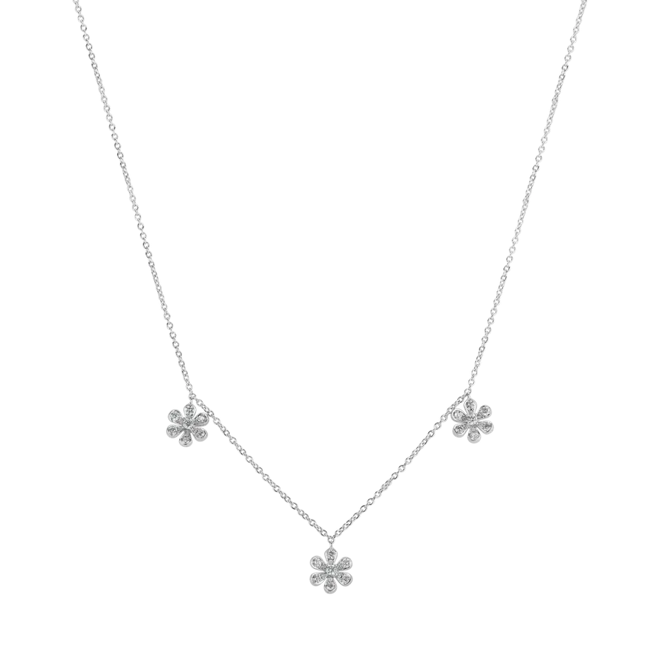 Náhrdelník s diamantmi Discrete Blossom