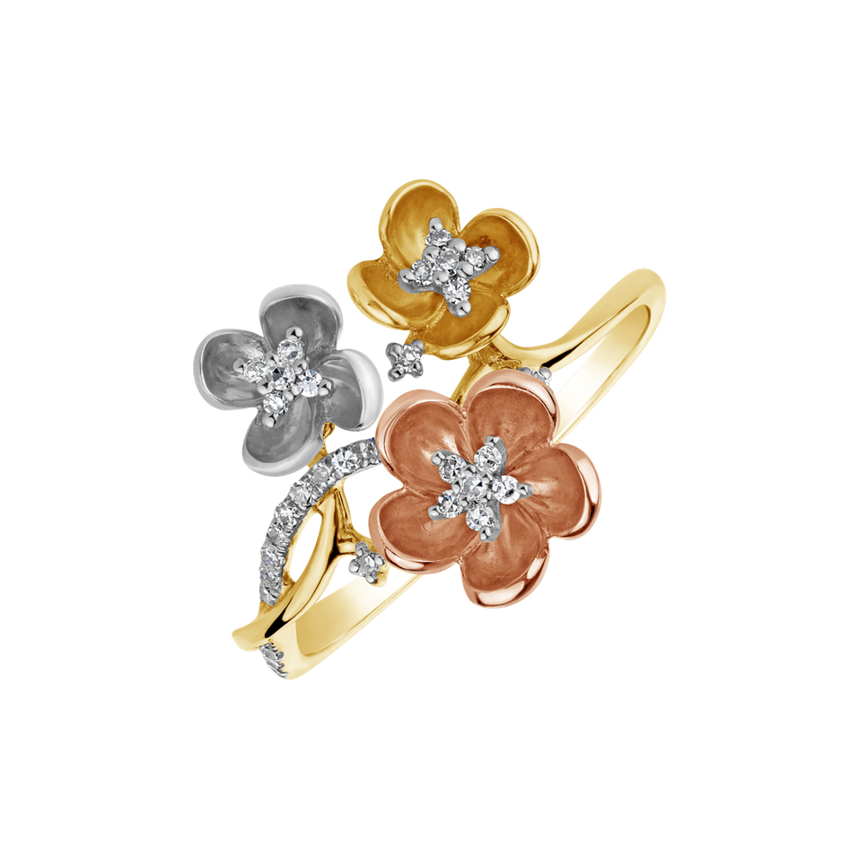 Prsteň s diamantmi Ethereal Garden