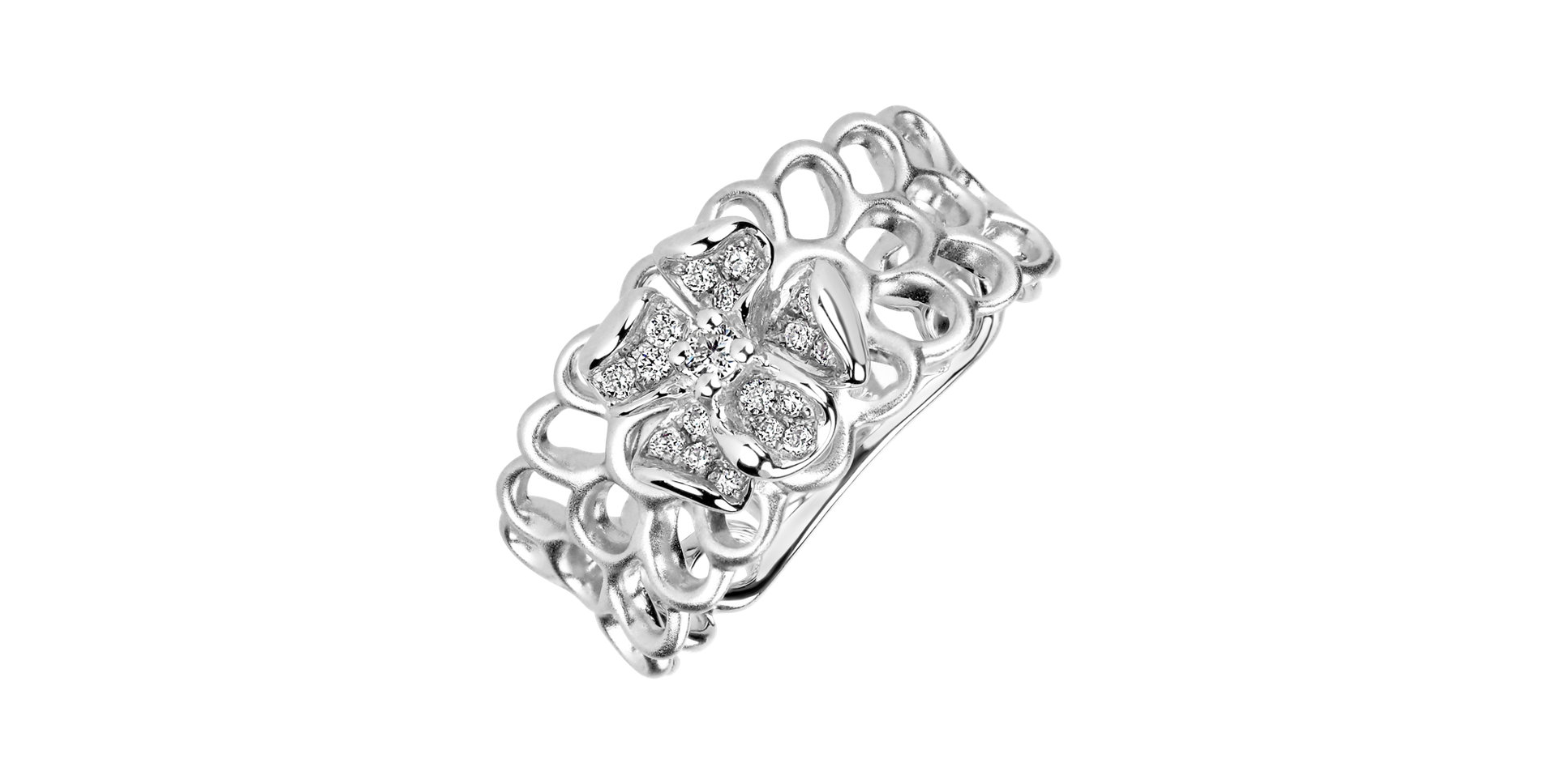 Prsteň s diamantmi Oriental Garden