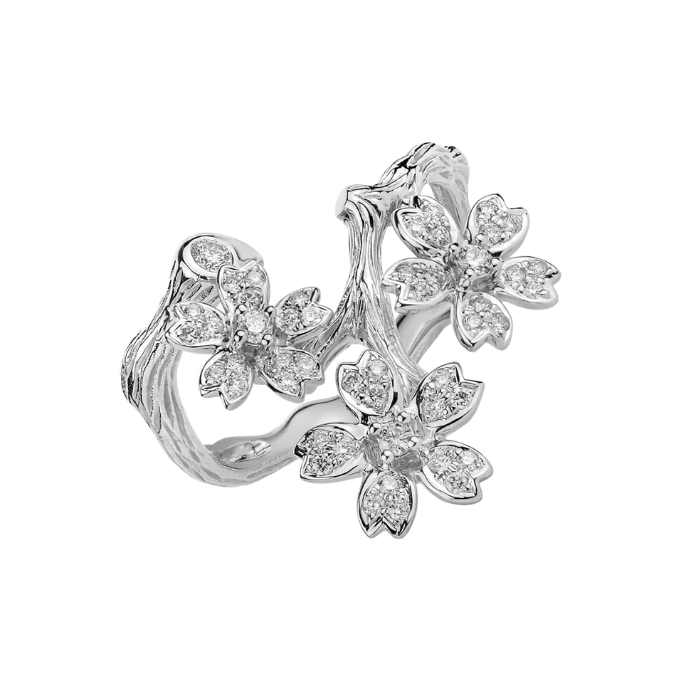 Prsteň s diamantmi Flower Feeling