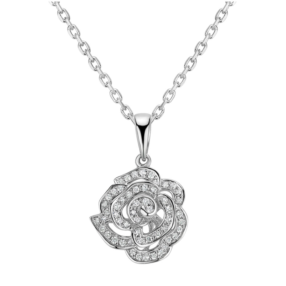 Prívesok s diamantmi Tangled Rose