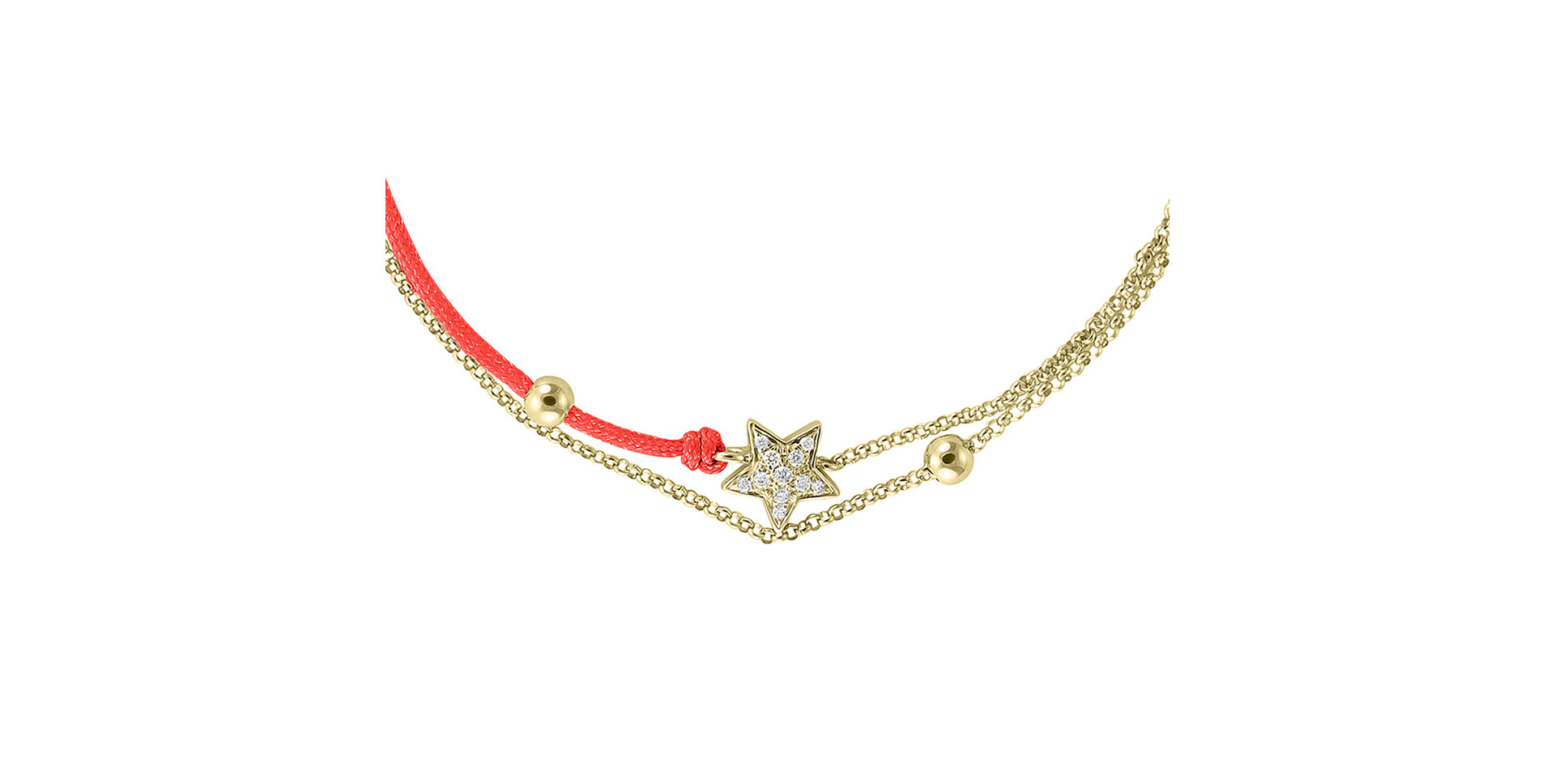 Diamantový náramok so šnúrkou Dream Message