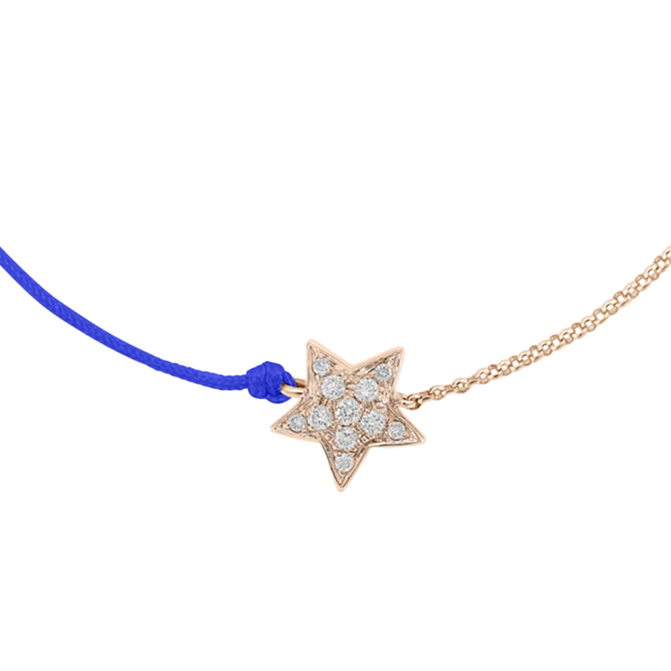 Diamantový náramok so šnúrkou Be a Star