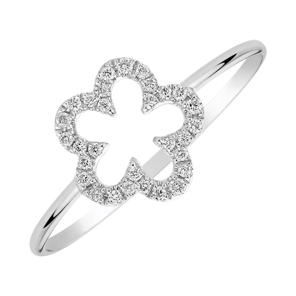 Prsteň s diamantmi Glamour Flower
