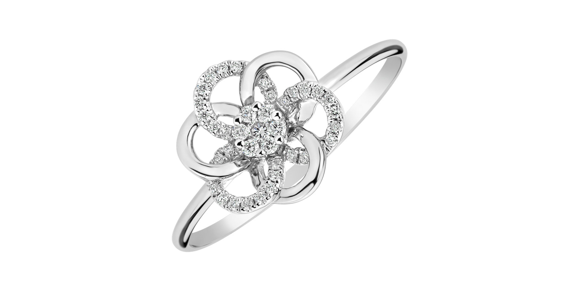 Prsteň s diamantmi Flower