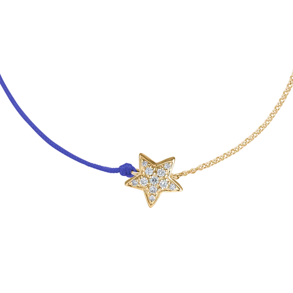 Diamantový náramok so šnúrkou Be a Star