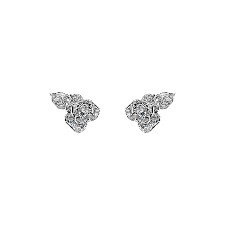 Náušnice s diamantmi Flower Impulse