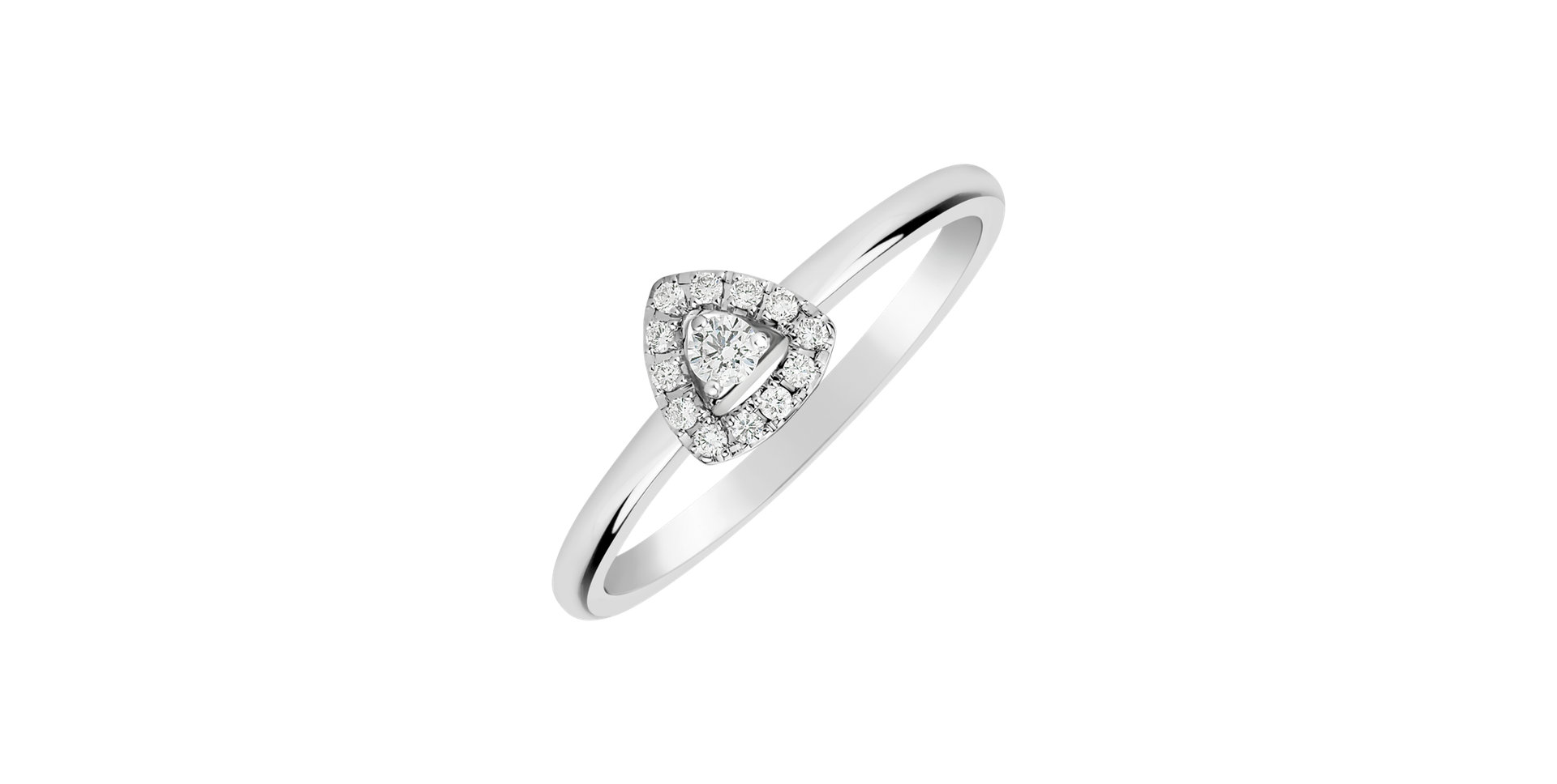 Prsteň s diamantmi Sparkling Triangle