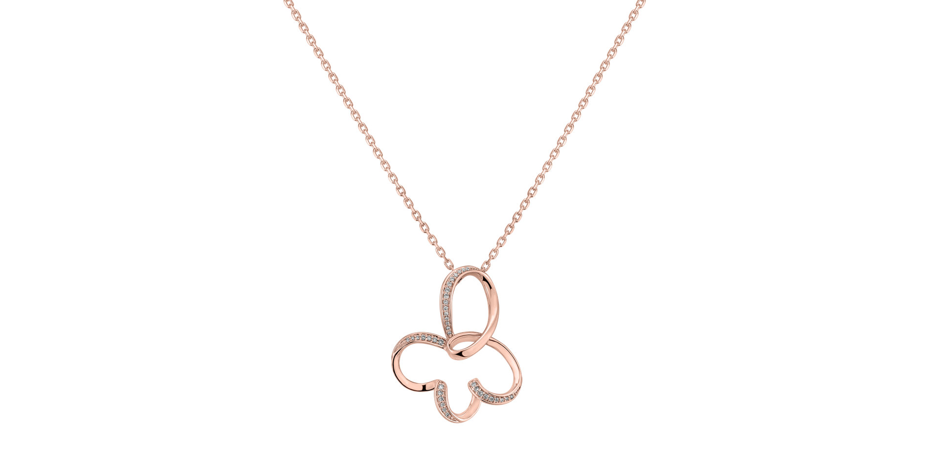 Přívěsok s diamantmi Butterfly Twist