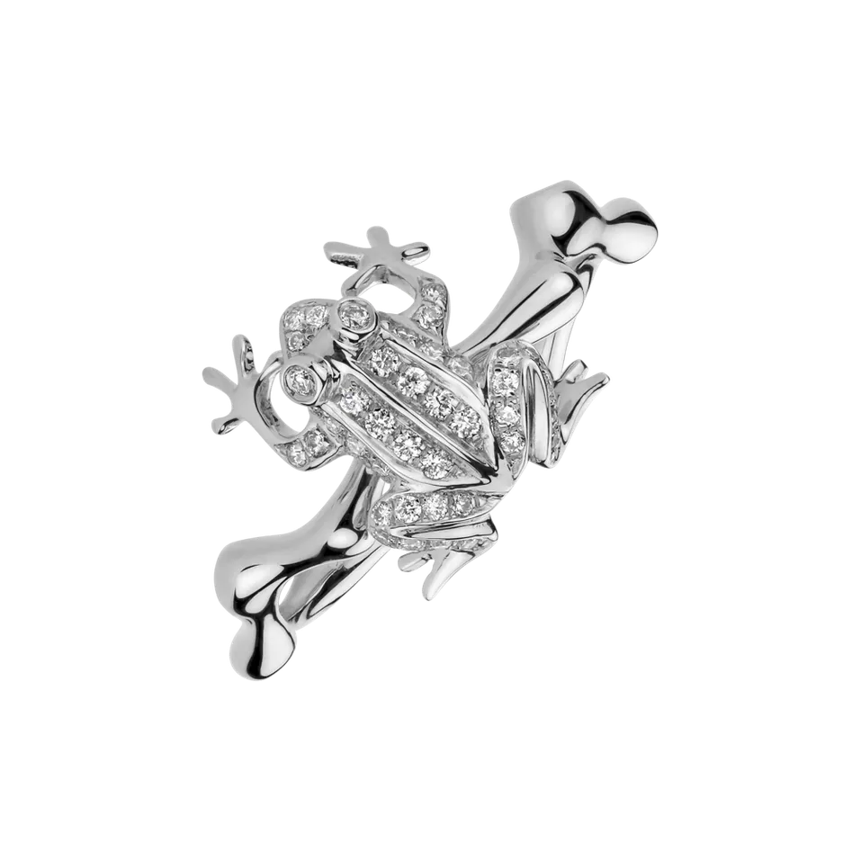 Prsteň s diamantmi Noble Frog