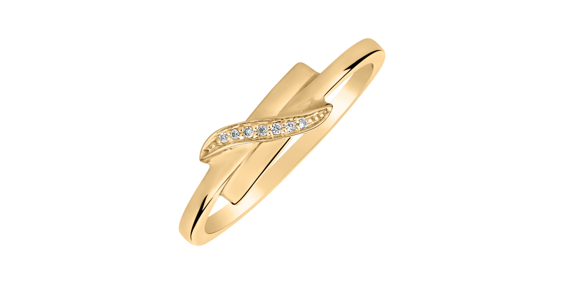 Prsteň s diamantmi Dazzling Ribbon