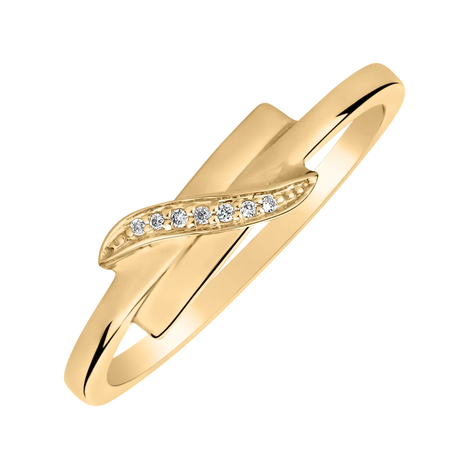 Prsteň s diamantmi Dazzling Ribbon