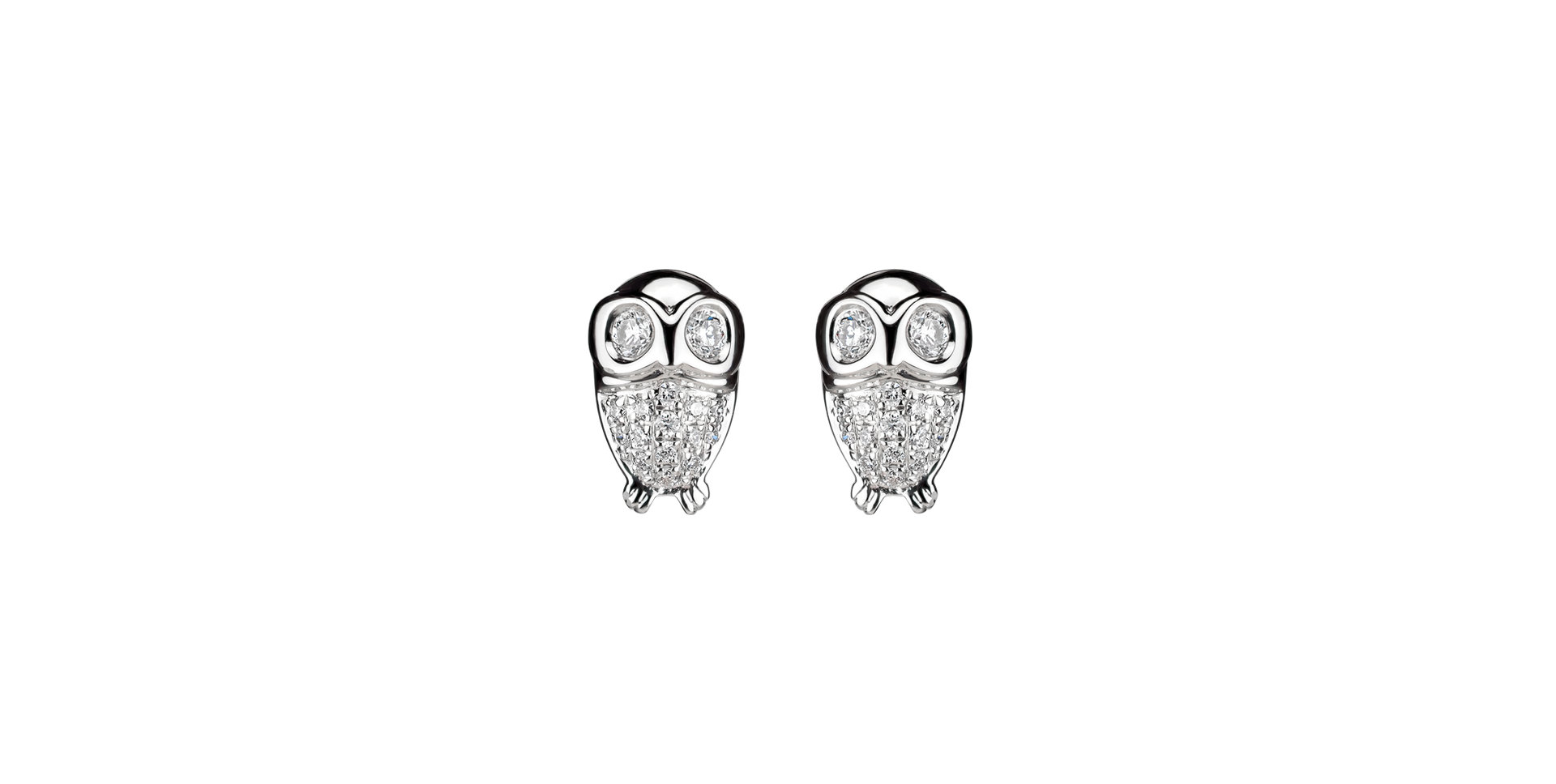 Náušnice s diamantmi Bright Owl