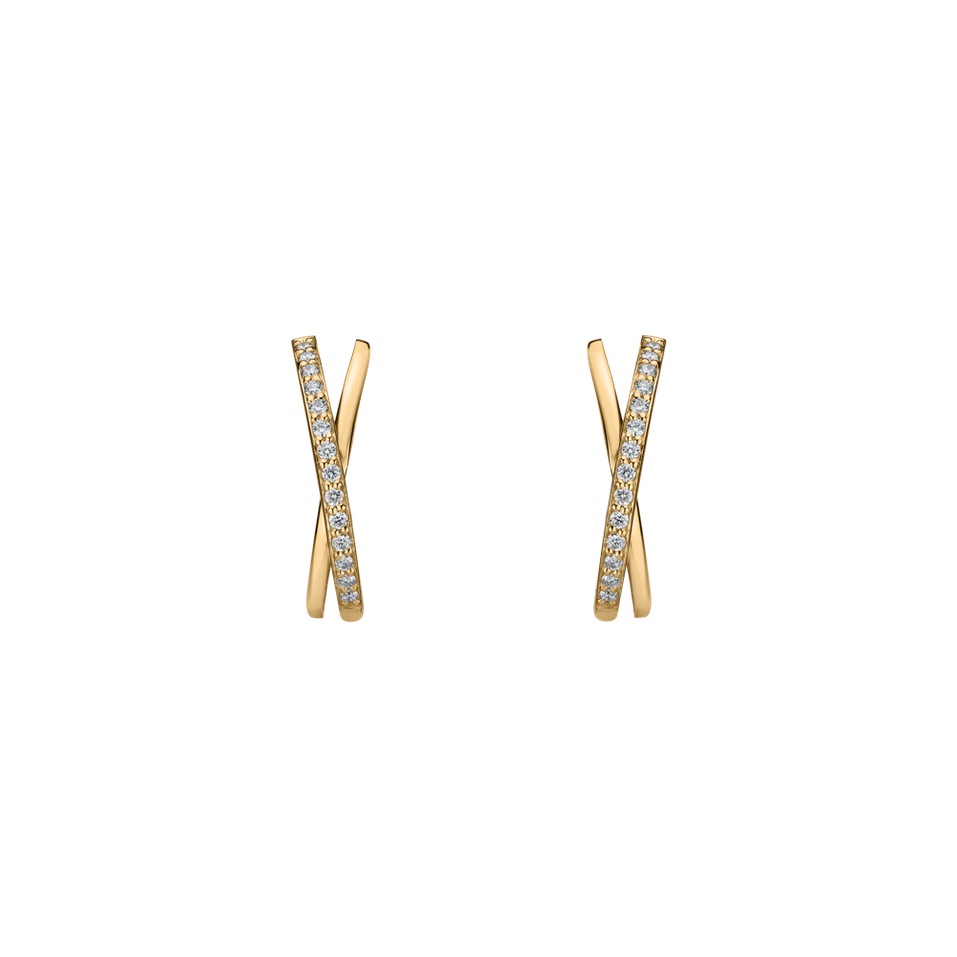 Náušnice s diamantmi Radiant Impulse