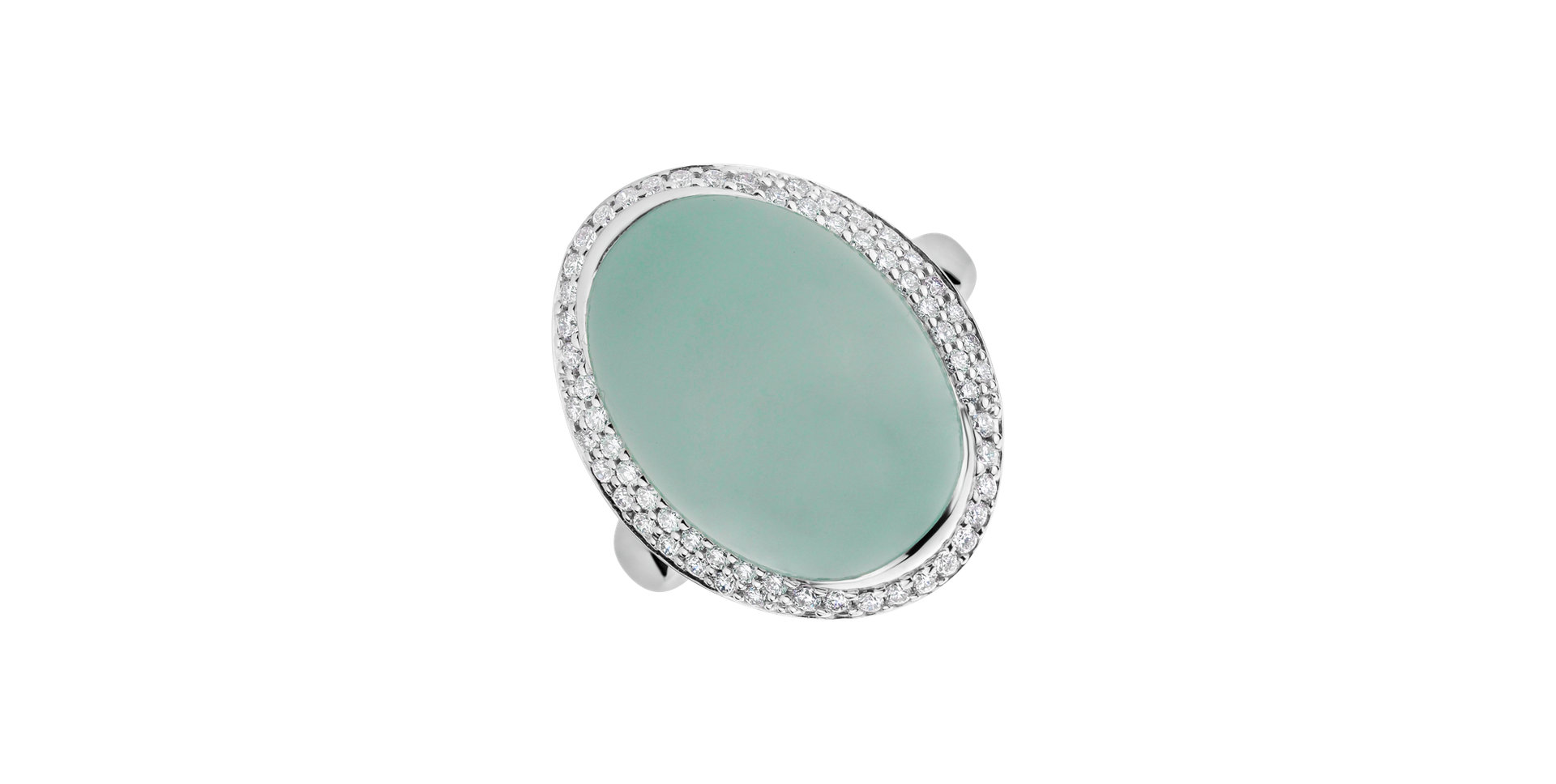 Prsteň s chalcedonom a diamantmi Blossom Gem