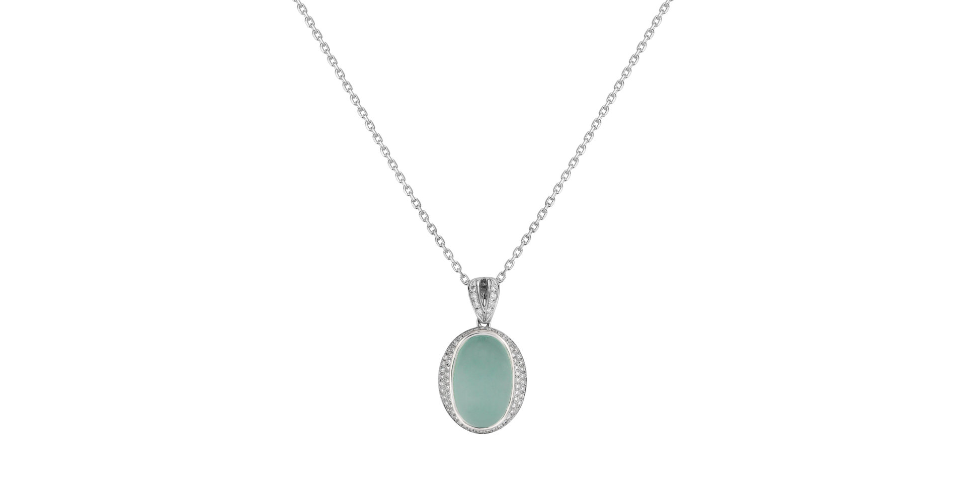 Přívěsok s chalcedonom a diamantmi Blossom Grace