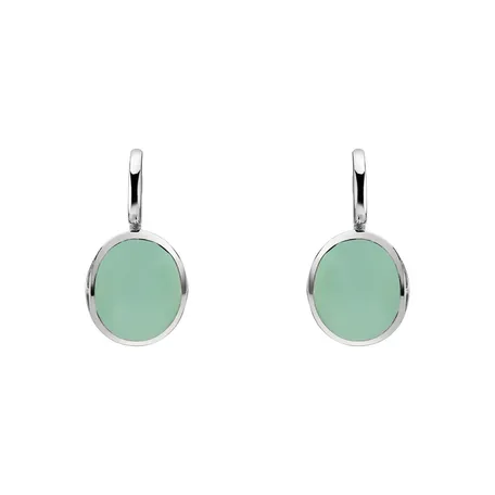 Náušnice s chalcedonom a diamantmi Fairytale Drop