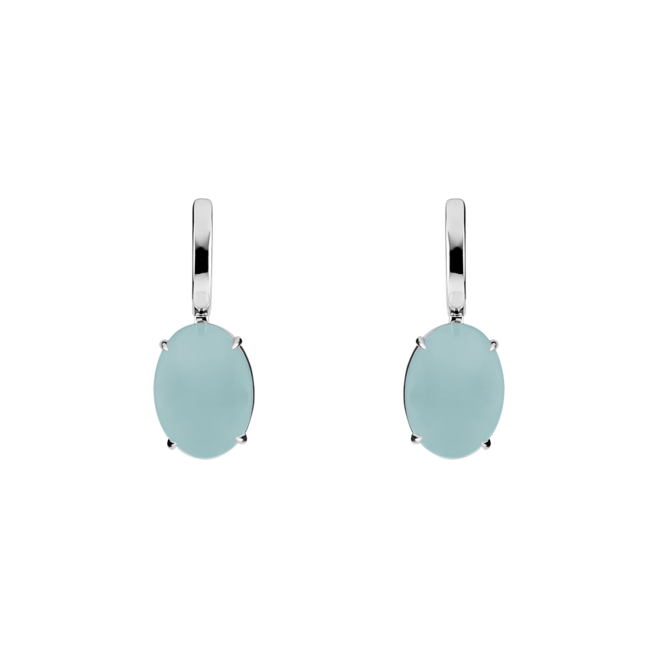 Náušnice s chalcedonom Blossom Gem