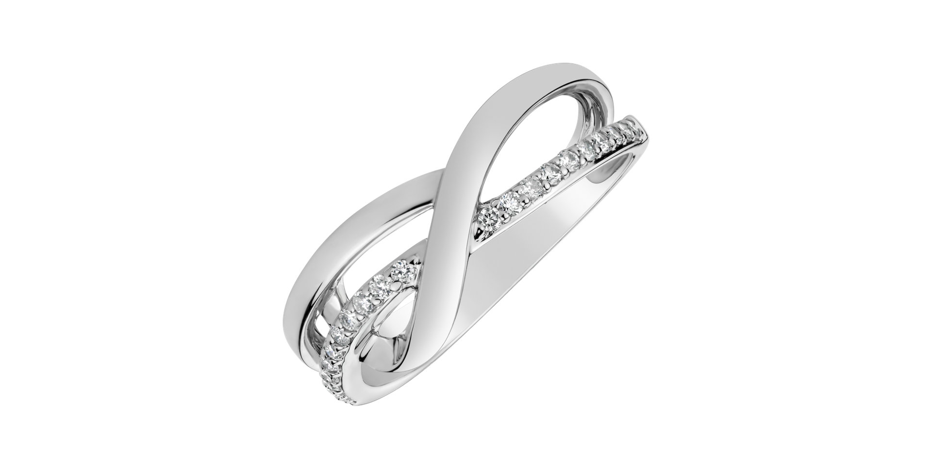 Prsteň s diamantmi Elegant Twist