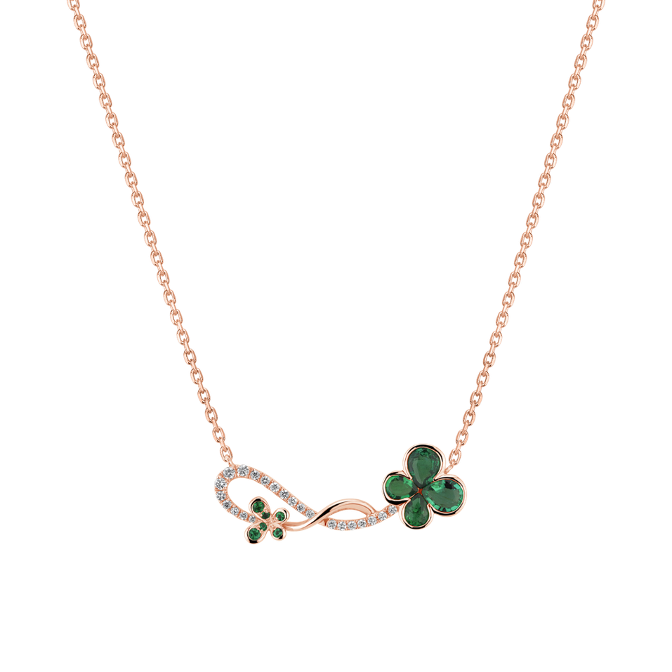 Náhrdelník s diamantmi a smaragdmi Guardian Essence