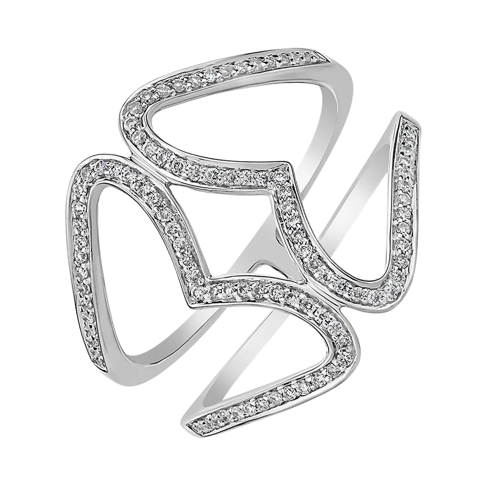 Prsteň s diamantmi Connected Hearts