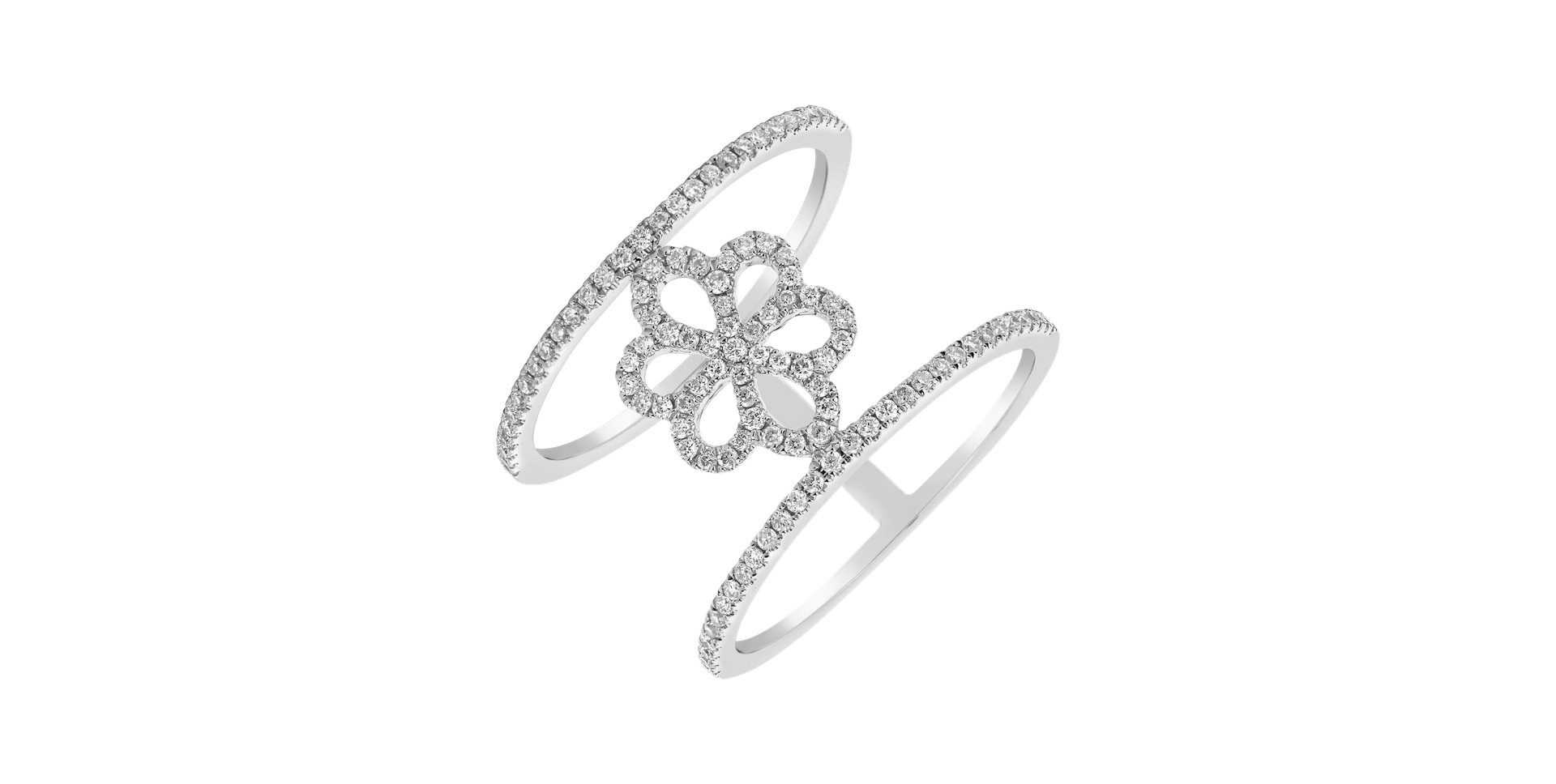 Prsteň s diamantmi Glamour Flower