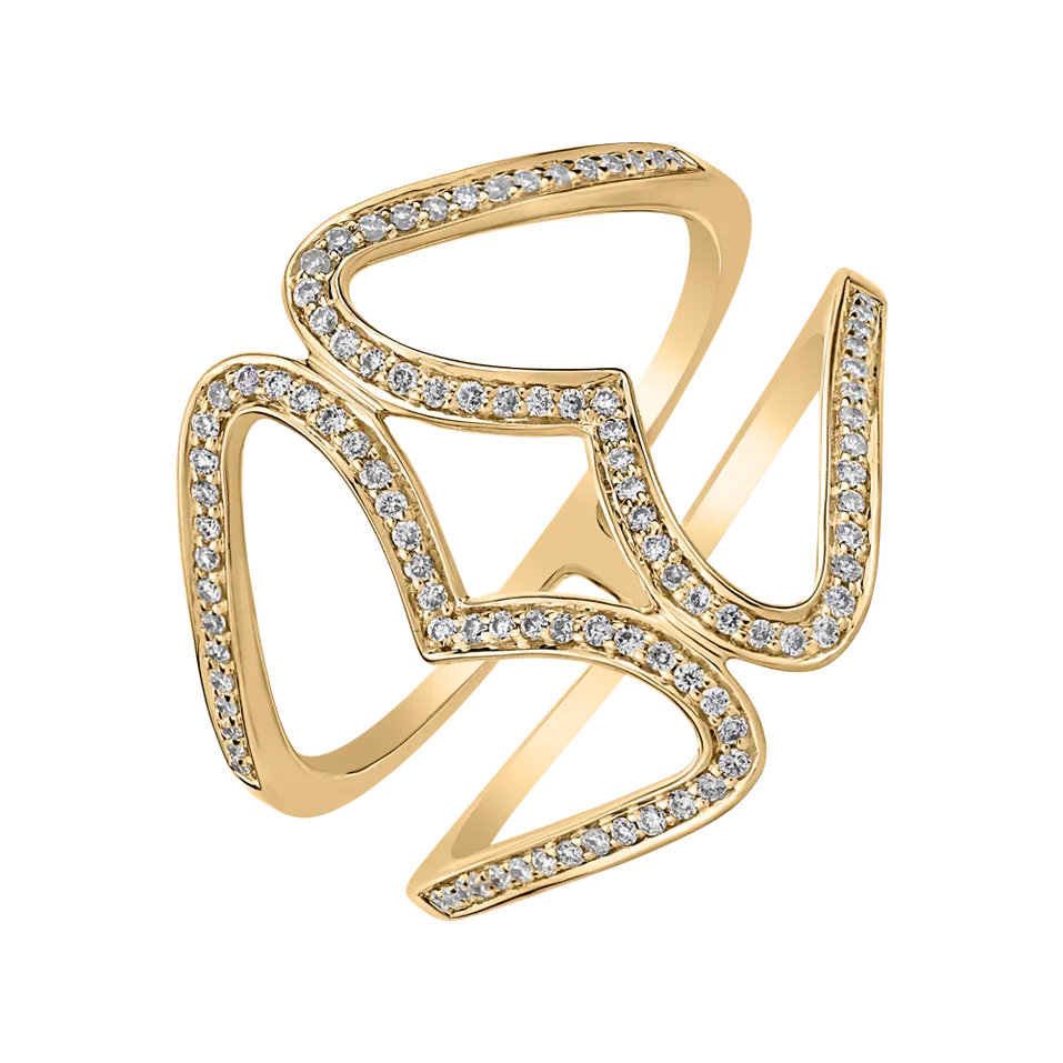 Prsteň s diamantmi Connected Hearts