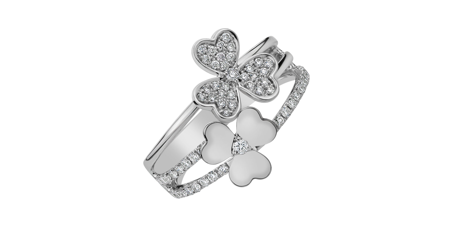 Prsteň s diamantmi Flowering Garden