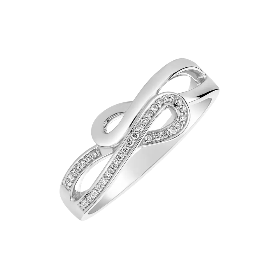 Prsteň s diamantmi Shiny Endlessness