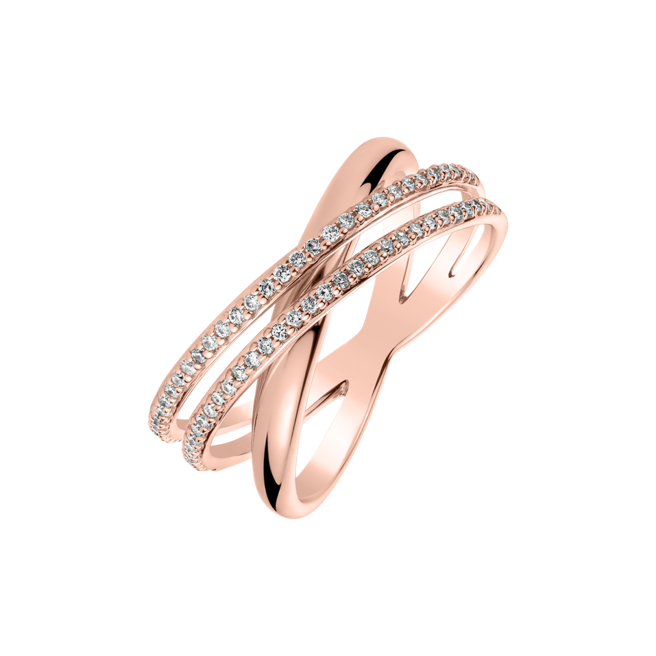 Prsteň s diamantmi Sparkle Orbit