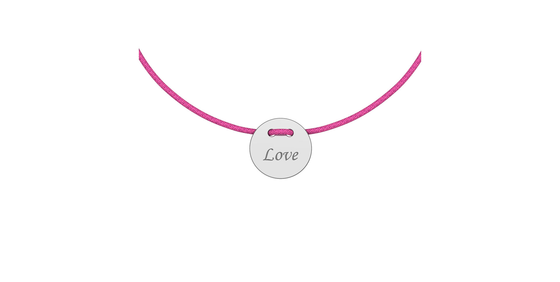 Diamantový náramok so šnúrkou Love