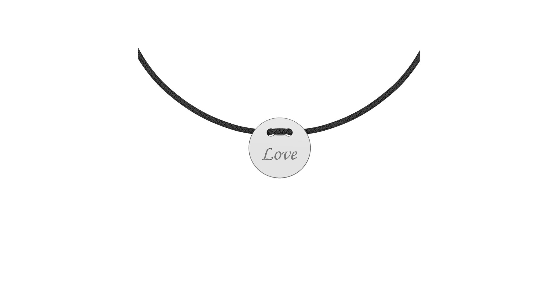 Diamantový náramok so šnúrkou Love