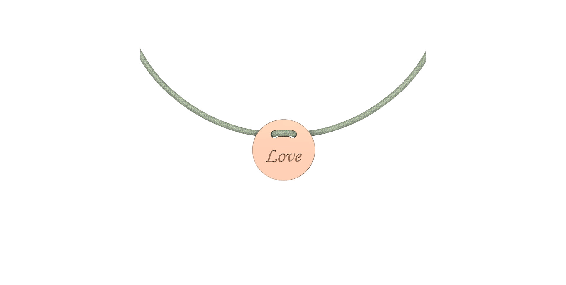 Diamantový náramok so šnúrkou Love