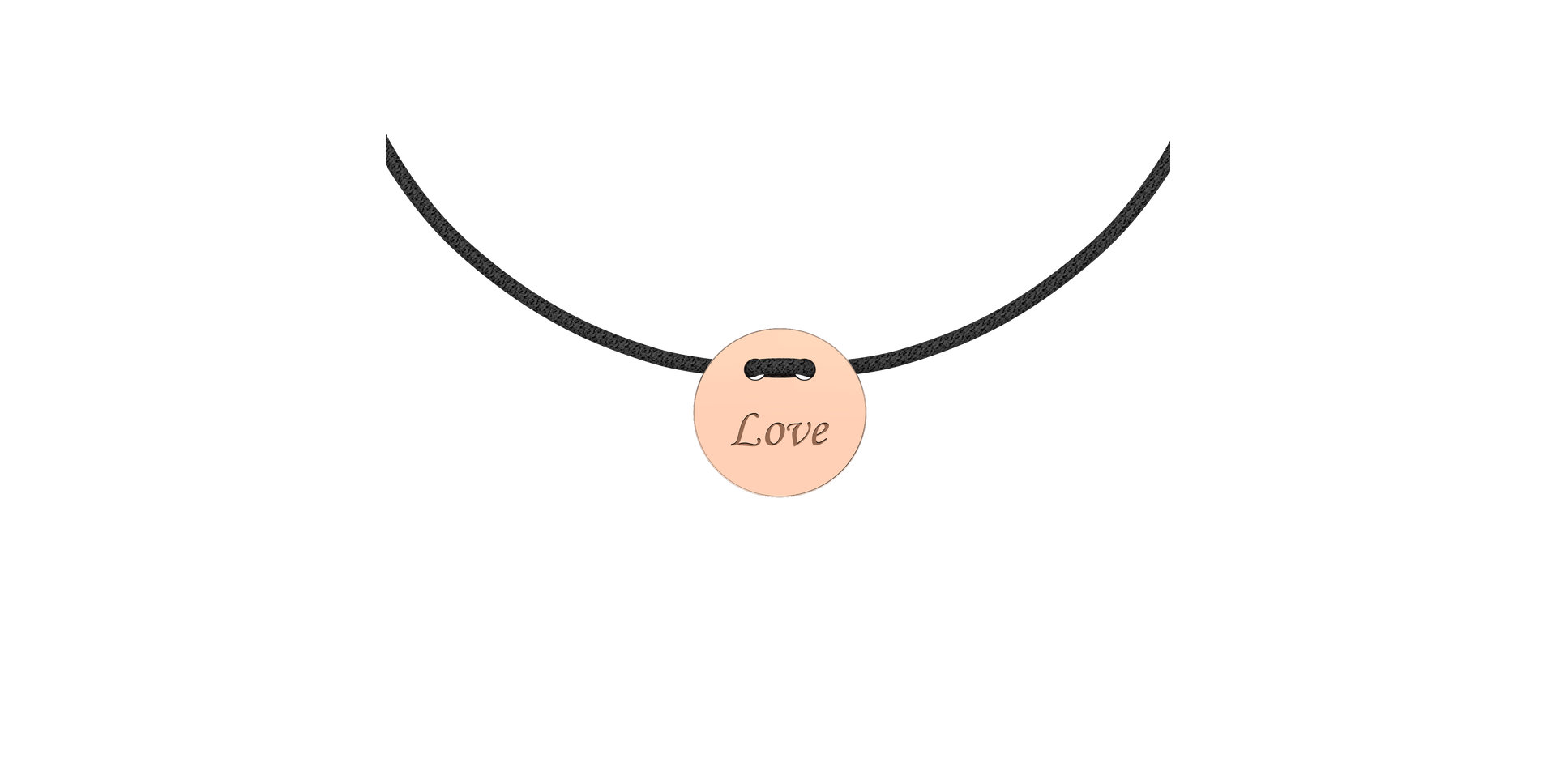 Diamantový náramok so šnúrkou Love