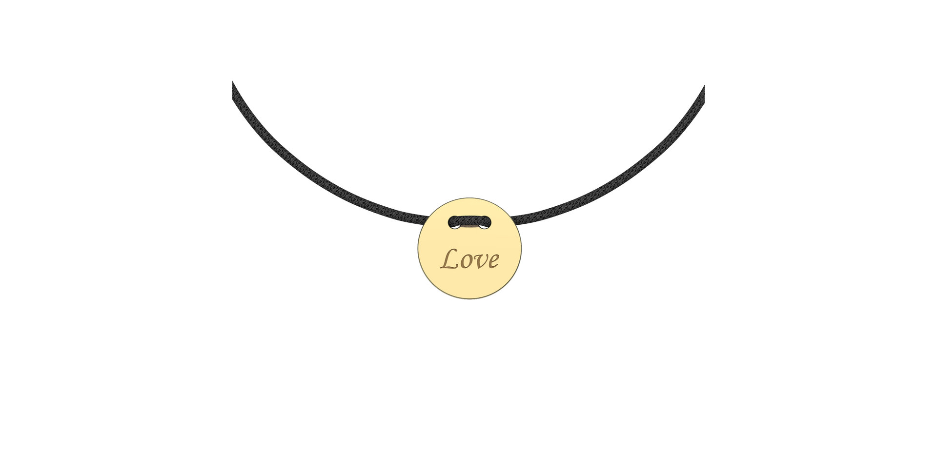 Diamantový náramok so šnúrkou Love