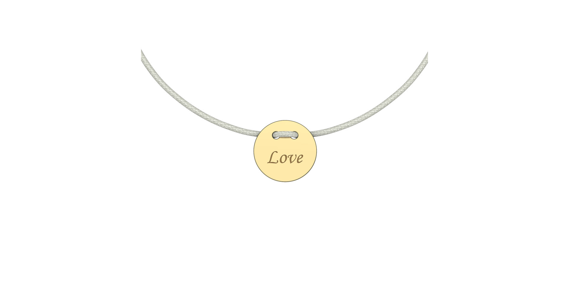 Diamantový náramok so šnúrkou Love