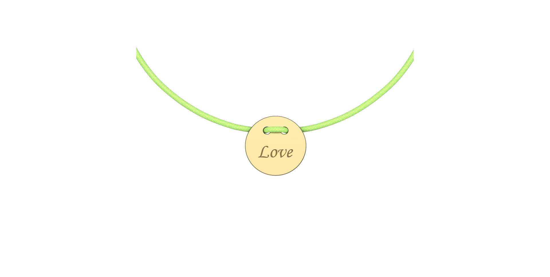 Diamantový náramok so šnúrkou Love