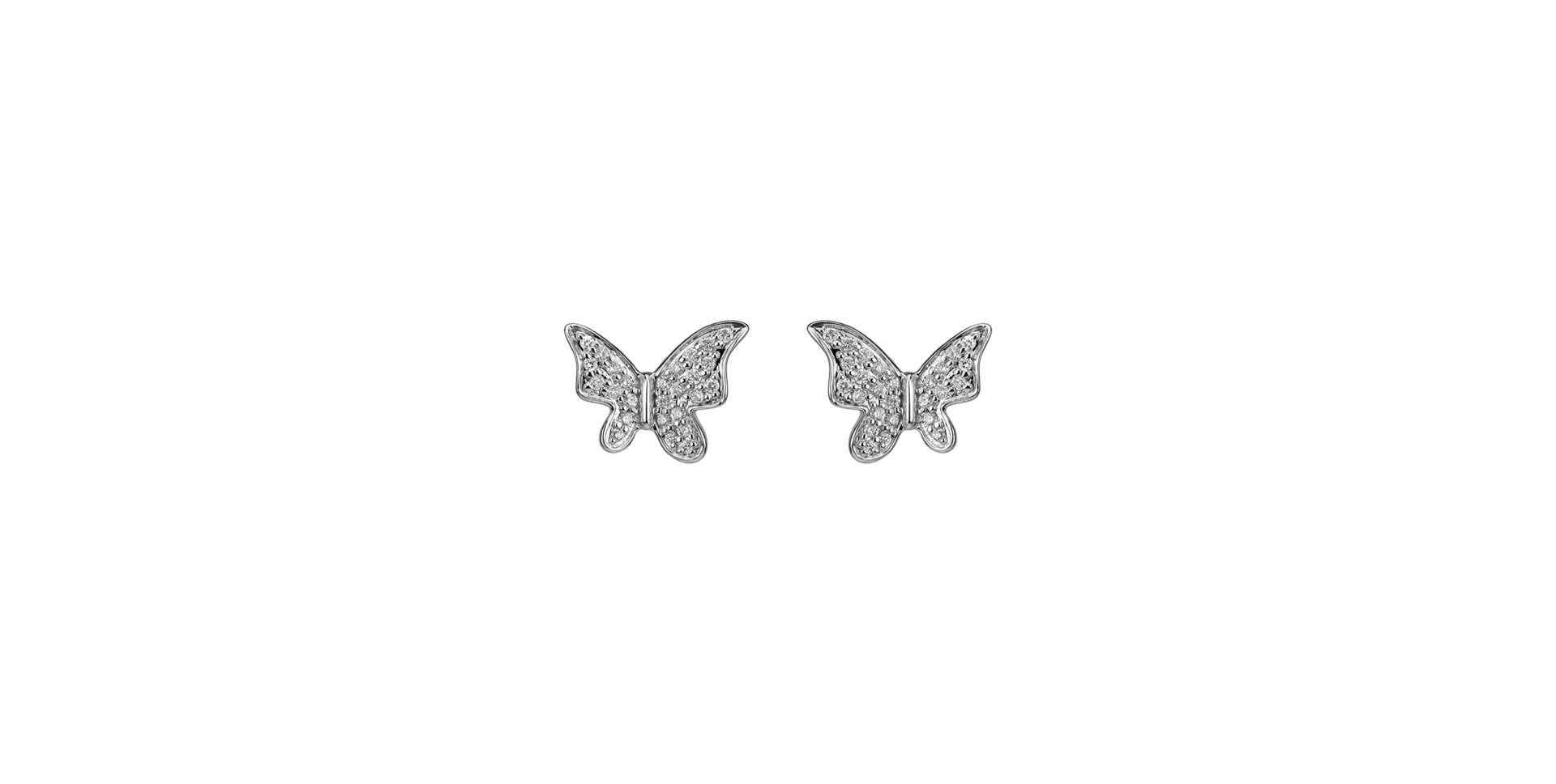 Náušnice s diamantmi Magic Butterfly