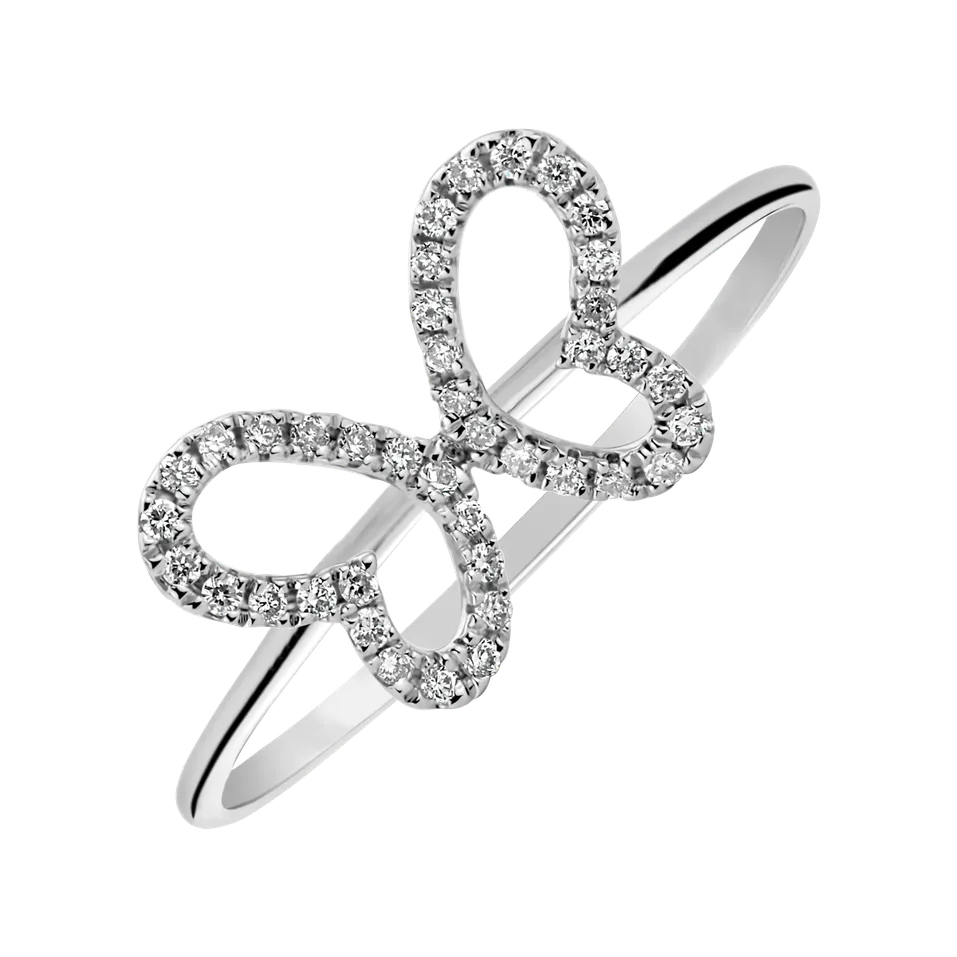 Prsteň s diamantmi Butterfly