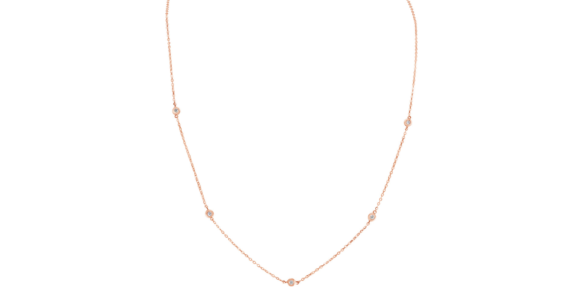 Náhrdelník s diamantmi Dots