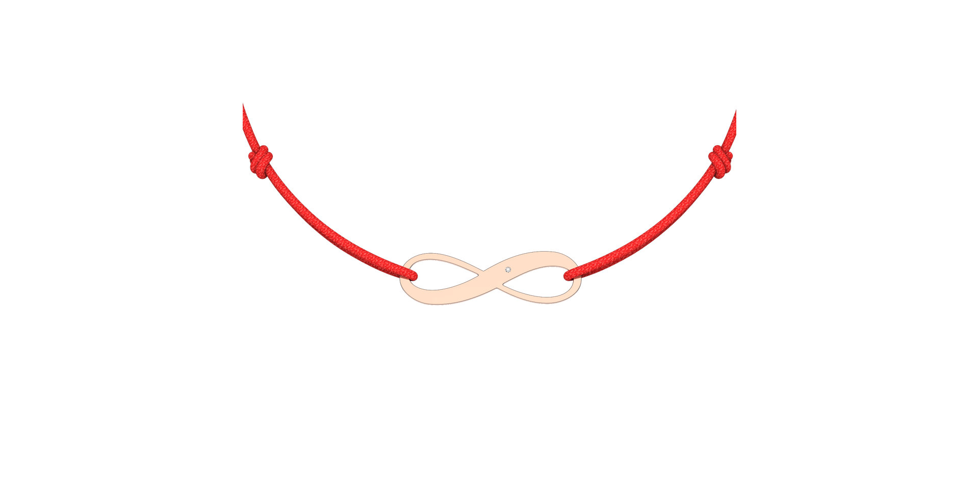 Diamantový náramok so šnúrkou Infinity